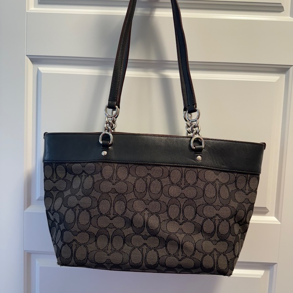 Coach Signature Mini Kelsey grey/black Tote - Picture 2 of 6